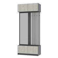 Прихожая "Багира" ПР-03 Графит/Крафт белый