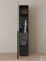 Шкаф Linnea MHR-1-3 2050х400х510 графит-М 11.1.25