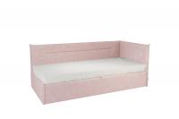 Кровать  0.9 Альба (Тахта), (2120х1035х790) нежно-розовый (велюр)