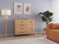 Svetlana Loft Комод-тумба Дуб золотой/Венге