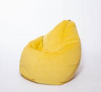 Велюр однотон Кресло-мешок "Груша" большое Лимонный