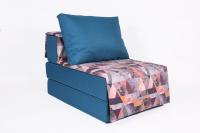 Кресло-кровать "Харви" синий-сноу манго