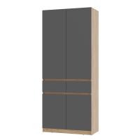 Шкаф 2-х створчатый "Багира" ШК-03 Крафт/Графит