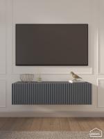 Тумба подвесная под телевизор Lines MTV4-MA 300х1150х315 Графит-М 10.1.25