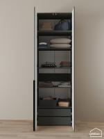 Шкаф с антресолью Linnea MHR-2A-3 2450х800х510 графит-М 11.1.25