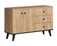 Svetlana Provence Комод-тумба 2 двери 3 ящика (1202*400*782) Дуб золотой/Венге