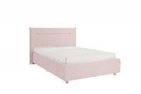 Кровать 1.6 Альба, (1890х2140х1050) нежно-розовый (велюр)