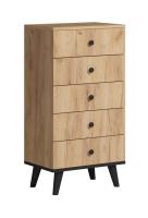 Svetlana Provence Комод высокий (600*400*1176) Дуб золотой/Венге