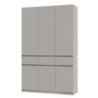 Шкаф 3-х створчатый "Багира" ШК-08 Дуб смоки/Кашемир