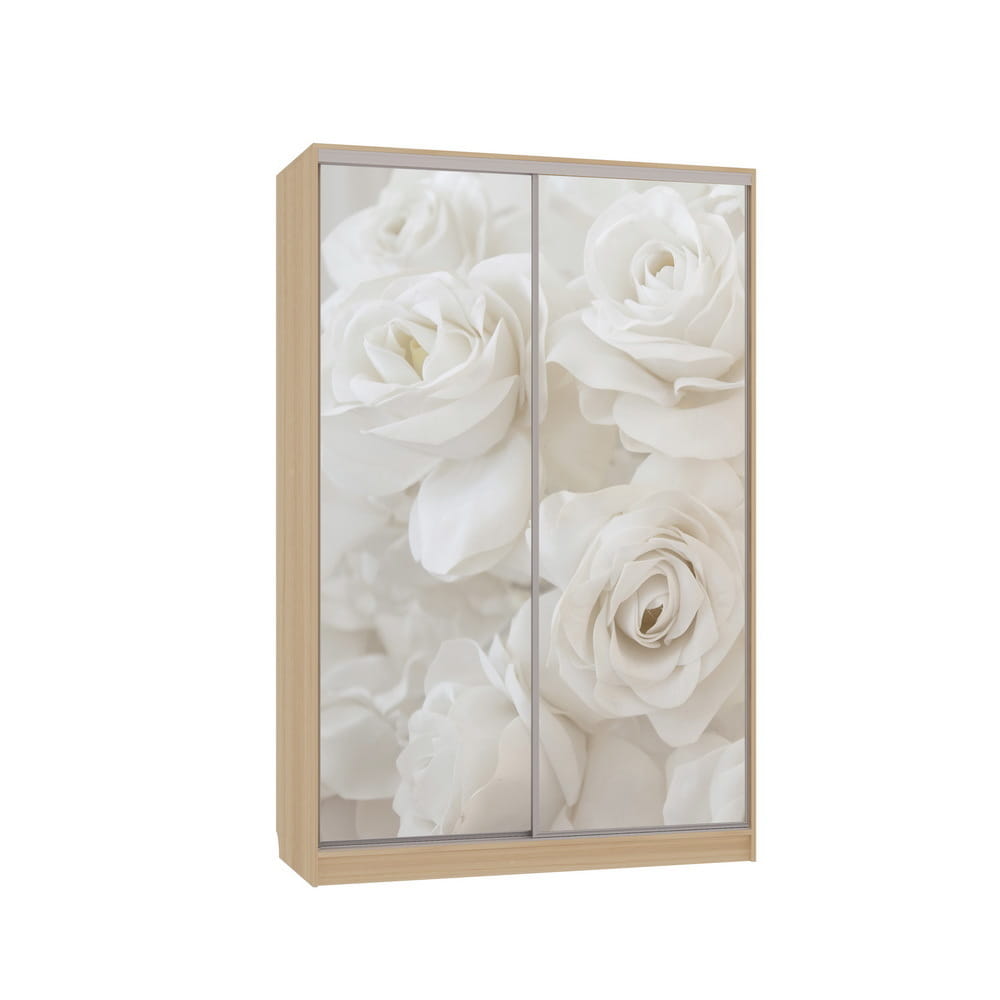 Шкаф-купе Рио 7-600 розы (полки справа)(1 200х604х2 305)