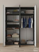 Шкаф Linnea MHR-4-1 2050х1600х510 графит-М 11.1.25