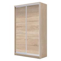 Шкаф-купе 2-х дверный без полок (одна перекладина) В2200 х Г620 (2 двери ДСП)