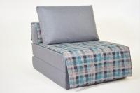 Кресло-кровать "Харви" серый-квадро азур