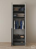 Шкаф с антресолью Linnea MHR-2A-4 2450х800х510 графит-М 11.1.25