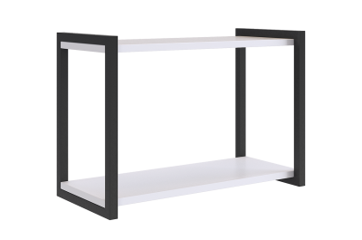 Полка Юниор, (550х250х380) белое дерево/черный муар