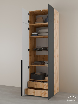 Шкаф с антресолью Linnea MHR-2A-4 2450х800х510 дв-М 11.1.25