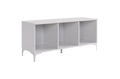 Зефир Тумба 115.01, (1200х424х536) белое дерево/пудра розовая (эмаль)