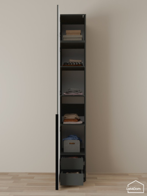 Шкаф с антресолью Linnea MHR-1A-4 2450х400х510 графит-М 11.1.25