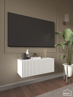 Тумба подвесная под телевизор Lines MTV1-MA 300х750х315 Белый-М 10.1.2