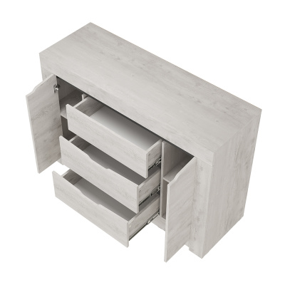 Комод "Леонардо" КМ-12 Бетон пайн светлый/графит