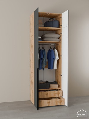 Шкаф с антресолью Linnea MHR-2A-3 2450х800х510 дв-М 11.1.25