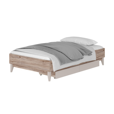 Кровать 1,2 м "Скандика" КР-09 дуб смоки