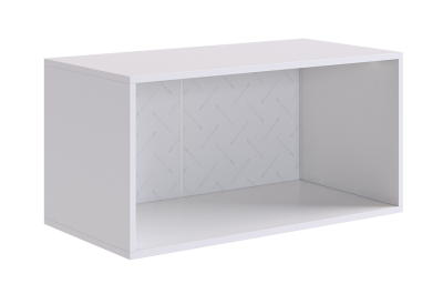 Зефир Антресоль двухдверная 118.01, (800х422х400) белое дерево/серый (эмаль)