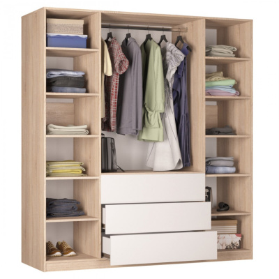 Риал Шкаф с зеркалом R-198х180х60-3-PO-M