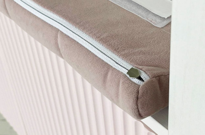 Зефир Подушка 120 см, (1200х422х50) нежно-розовый (велюр)