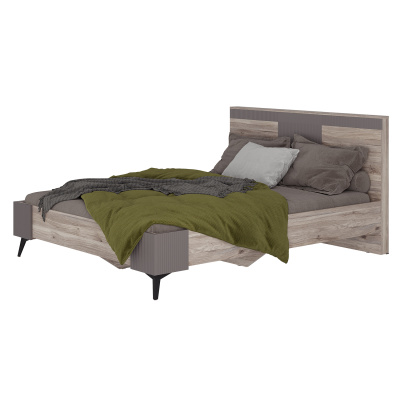 Кровать 1,6 м "Кассандра" КР-19 Дуб смоки/MF14