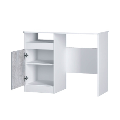 "Паскаль" стол  письменный белый/цемент светлый