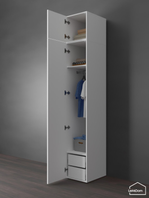 Шкаф с антресолью Linnea MHR-1POA-3 2450х400х510 Белый-М 11.1.1