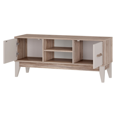 Тумба под ТВ "Скандика" ТБ-08 дуб смоки/кашемир