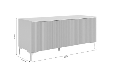 Зефир Тумба 115.01, (1200х424х536) белое дерево/пудра розовая (эмаль)