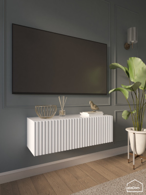 Тумба подвесная под телевизор Lines MTV3-MA 300х900х315 Белый-М 10.1.1