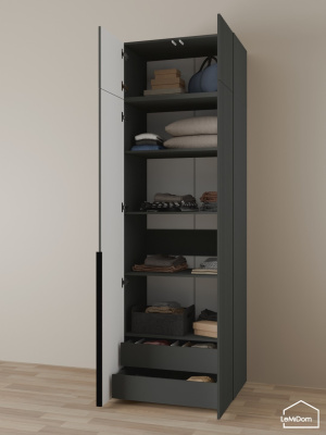 Шкаф с антресолью Linnea MHR-2A-3 2450х800х510 графит-М 11.1.25