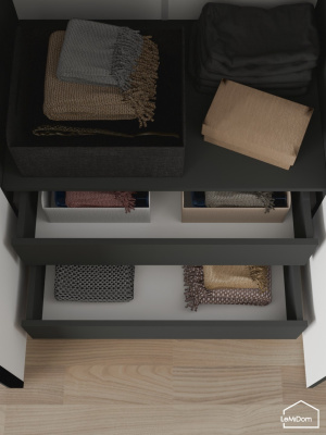 Шкаф с антресолью Linnea MHR-2A-3 2450х800х510 графит-М 11.1.25