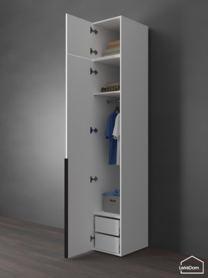 Шкаф с антресолью Linnea MHR-1A-3 2450х400х510 Белый-М 11.1.1