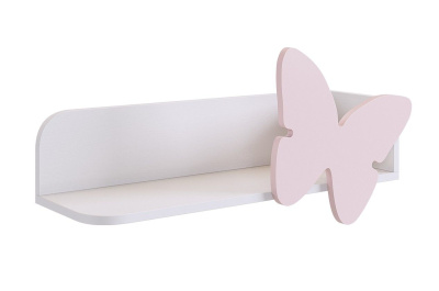 Комплект детской мебели "Зефир К2" (3500х580х2300), (3500х580х2300) белое дерево/белый муар/пудра розовая (эмаль)