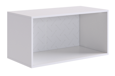 Зефир Антресоль двухдверная 118.01, (800х422х400) белое дерево/белый (эмаль)