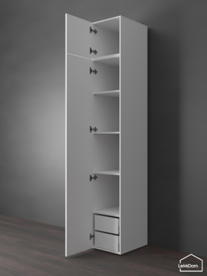 Шкаф с антресолью Linnea MHR-1POA-4 2450х400х510 Белый-М 11.1.1