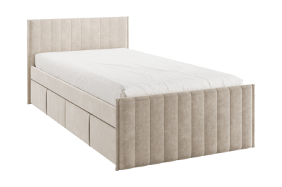 Кровать с ящиками Твикс 90х200 см, (1015х2120х780) капучино (велюр)