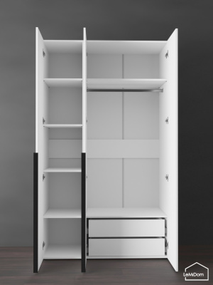 Шкаф Linnea MHR-3-2 2050х1200х510 Белый-М 11.1.1