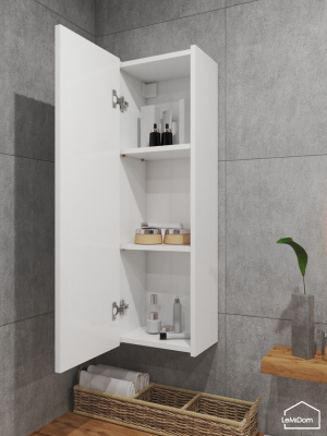 Шкаф навесной для ванной комнаты и туалета MH5-MA 960х300х217 Белый-М 10.1.2