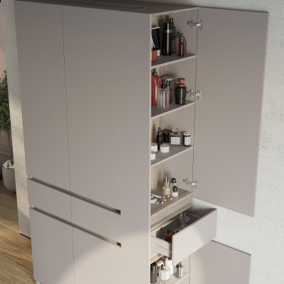 Шкаф 2-х створчатый "Багира" ШК-03 Дуб смоки/Кашемир