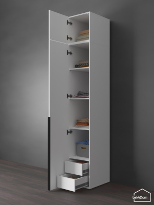Шкаф с антресолью Linnea MHR-1A-4 2450х400х510 Белый-М 11.1.1