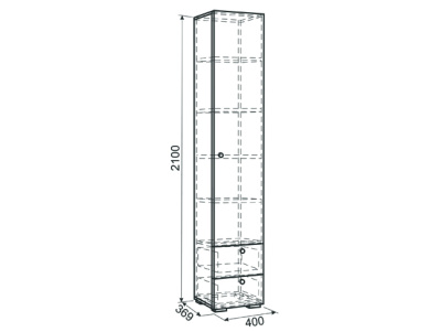 Гламур Шкаф комбинированный(400х369х2 100)
