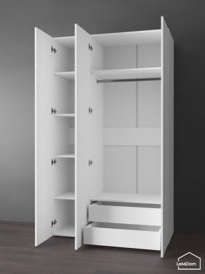 Шкаф Linnea MHR-3PO-2 2050х1200х510 Белый-М 11.1.1