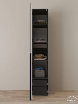 Шкаф Linnea MHR-1-4 2050х400х510 графит-М 11.1.25