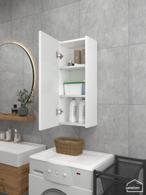 Шкаф навесной для ванной комнаты и туалета MH9-MA 750х300х217 Белый-М 10.1.2